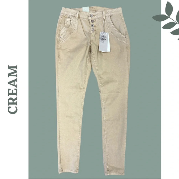 Cream Baily Regular Fit Cotton
TwillPant Exposed Button Detail Size
28 Tan - Picture 3 of 12